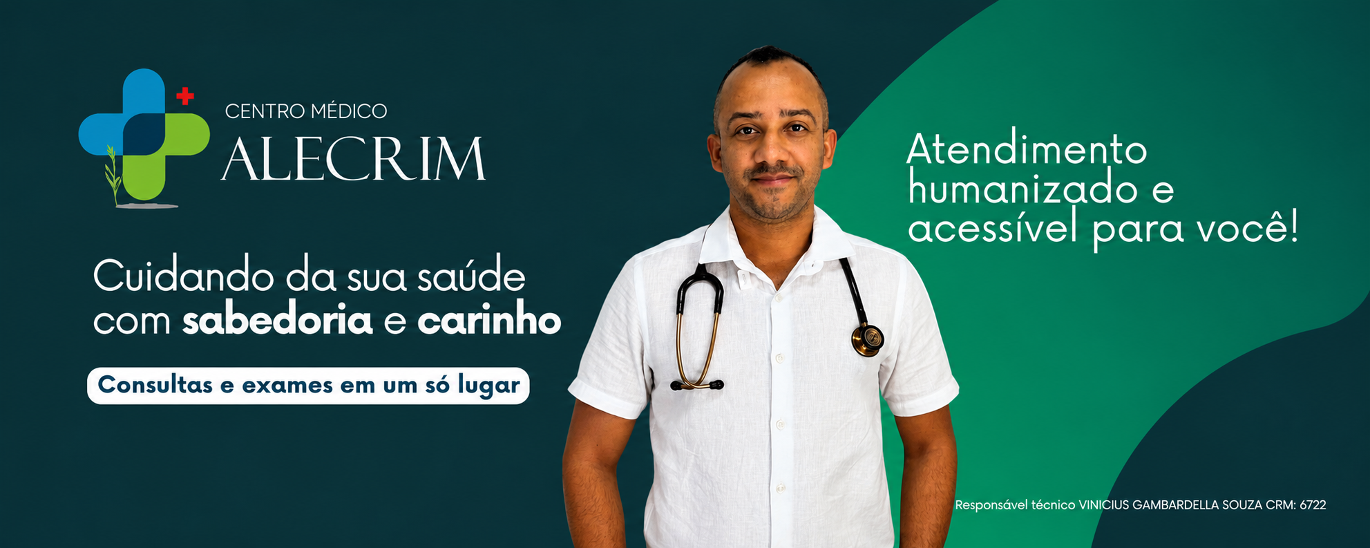 Atendimento humanizado a um preço acessível — Consultas e exames em um só lugar. Centro Médico Alecrim, São Cristóvão SE.